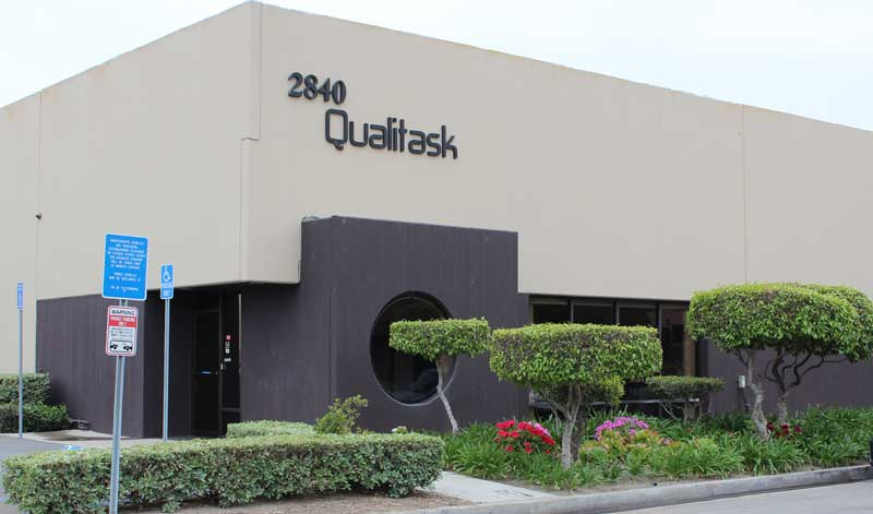 Exterior of the Qualitask facility at 2840 E. Gretta Lane